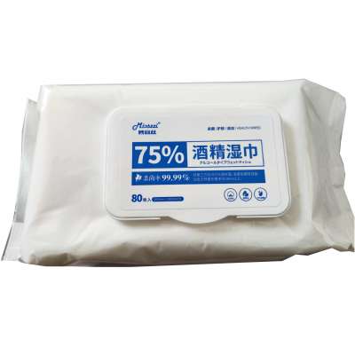 Sterilization rate 99.9% 160*180mm per pcs 75%  alcohol wipes