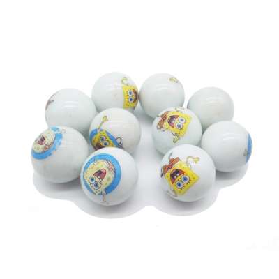 wholesale china 25mm printed soccer glass marbles with customized logo